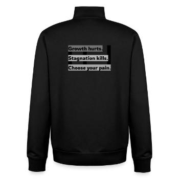 Wachstum oder Schmerz: Wählen Sie Ihren Weg - Unisex Organic Zip Sweatshirt von Stanley/Stella - Schwarz - Hinten - AI Model Male 185 light (185cm)