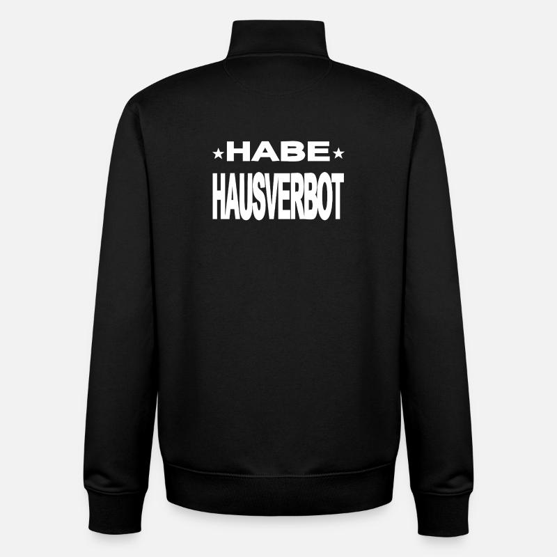 Hausverbot - Unisex Organic Zip Sweatshirt von Stanley/Stella - Schwarz