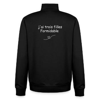 Three Great Girls - Unisex Organic Zip Sweatshirt by Stanley/Stella - black - Back - AI Model Male 185 light (185cm)