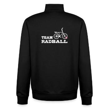 Team Cycling, Cycling Players, Indoor Cycling - Unisex Organic Zip Sweatshirt by Stanley/Stella - black - Back - AI Model Male 185 light (185cm)