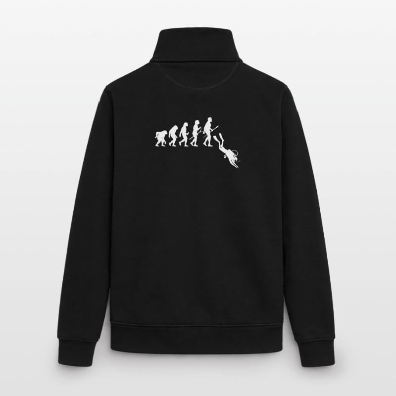 Évolution des plongeurs - Plongée Sweat zippé unisexe en coton bio Stanley/Stella