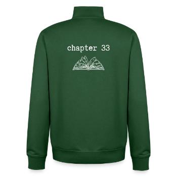 chapter 33 Geburtstag - Unisex Organic Zip Sweatshirt von Stanley/Stella - Flaschengrün - Hinten - AI Model Male 185 dark (185cm)