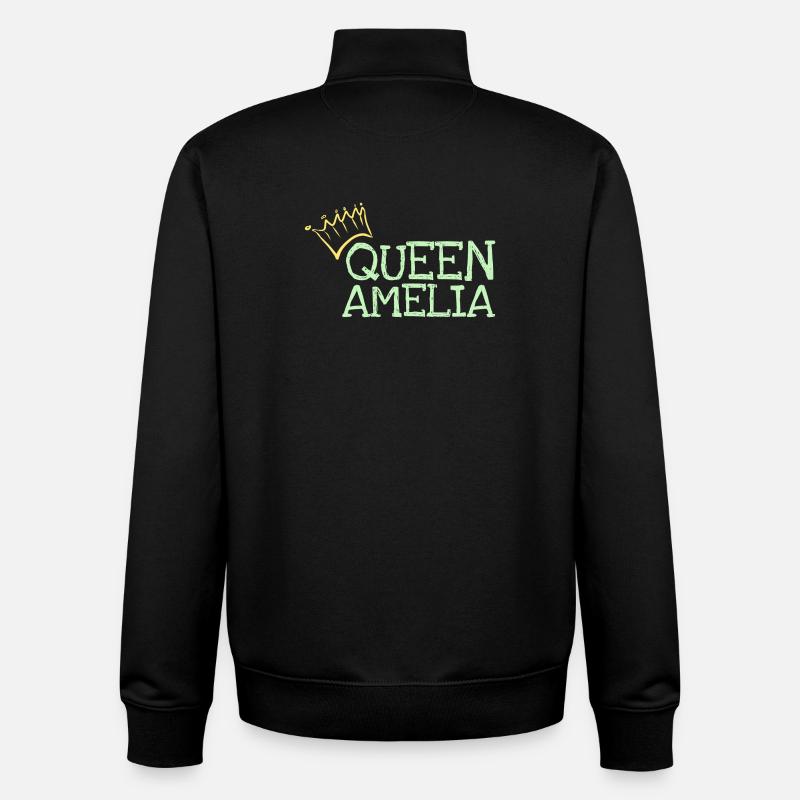 Amelia - Sweat zippé unisexe en coton bio Stanley/Stella - noir