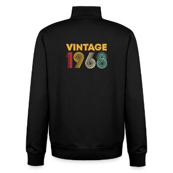 Vintage grafisches Logo von 1988 - Unisex Organic Zip Sweatshirt von Stanley/Stella - Schwarz - Hinten - AI Model Male 185 light (185cm)