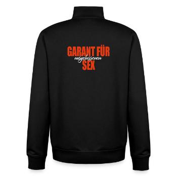 Provokatives Shirt - Garant für ausgelassenen Sex - Unisex Organic Zip Sweatshirt von Stanley/Stella - Schwarz - Hinten - AI Model Male 185 light (185cm)