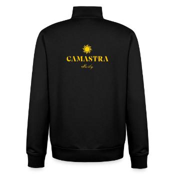 Camastra Sizilien Sonne - Unisex Organic Zip Sweatshirt von Stanley/Stella - Schwarz - Hinten - AI Model Male 185 light (185cm)
