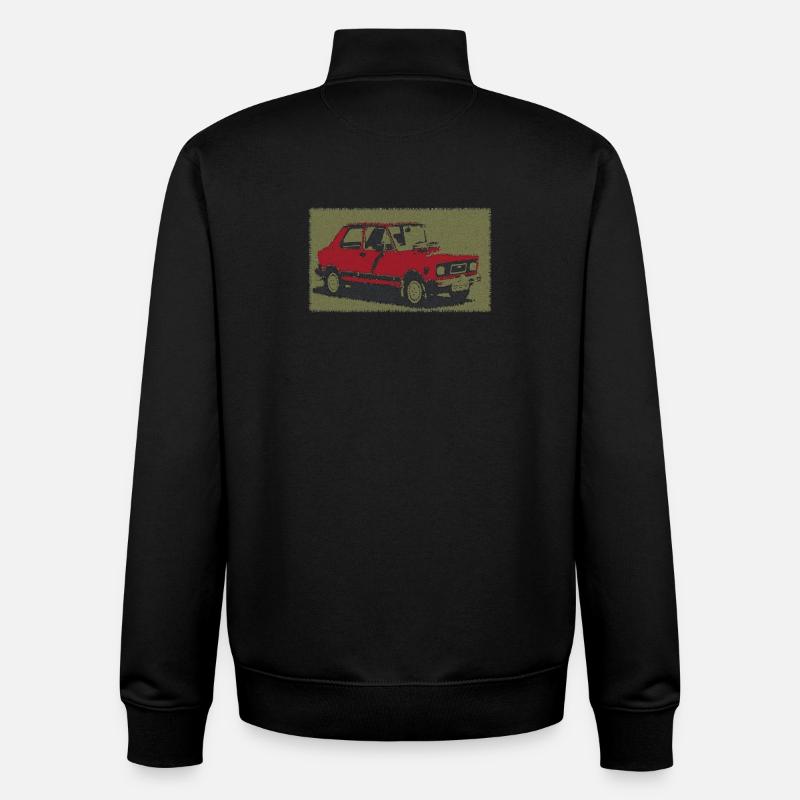 Zastava Yugo - Sweat zippé unisexe en coton bio Stanley/Stella - noir