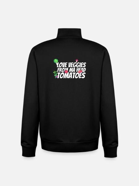 Love vegetables from head to tomato - Unisex Organic Zip Sweatshirt by Stanley/Stella - black