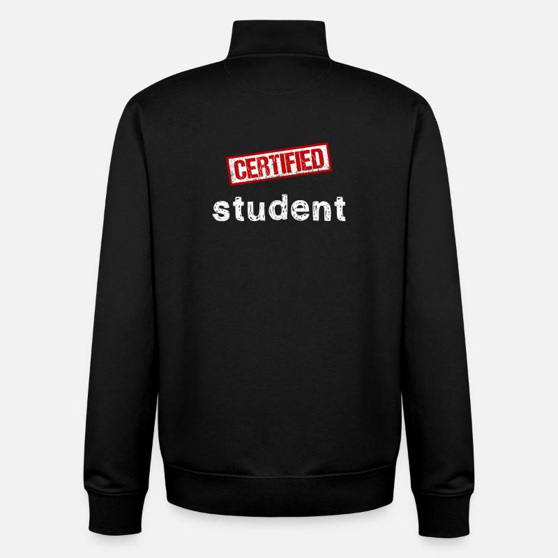 Étudiant - Sweat zippé unisexe en coton bio Stanley/Stella - noir