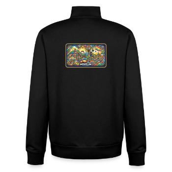 Medellin Columbia City Design - Unisex Organic Zip Sweatshirt by Stanley/Stella - black - Back - AI Model Male 185 light (185cm)