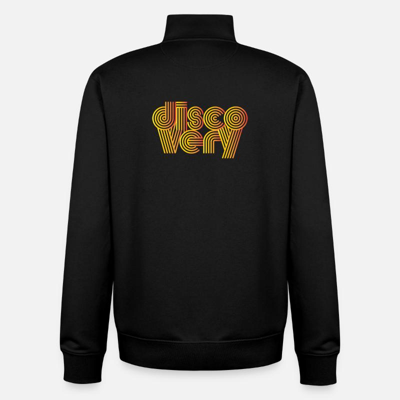 Disco : Très rétro - Sweat zippé unisexe en coton bio Stanley/Stella - noir