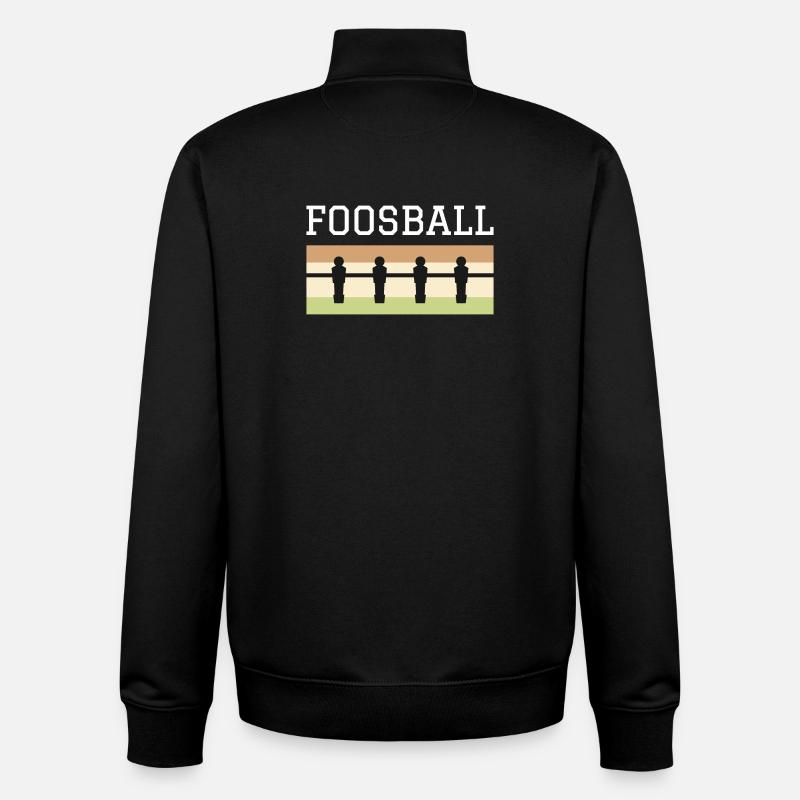 Tischfußball Retro - Unisex Organic Zip Sweatshirt von Stanley/Stella - Schwarz