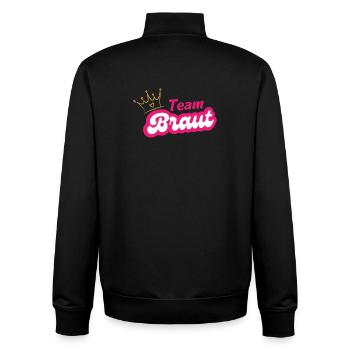 Team Braut Kronen Pink Design - Unisex Organic Zip Sweatshirt von Stanley/Stella - Schwarz - Hinten - AI Model Male 185 light (185cm)