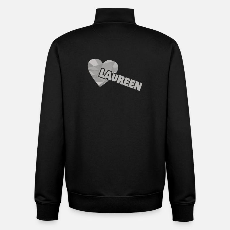 Chère Laureen, - Sweat zippé unisexe en coton bio Stanley/Stella - noir