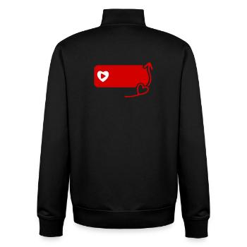 Schönes YouTube-inspiriertes flaches Symbol zum Abonnieren - Unisex Organic Zip Sweatshirt von Stanley/Stella - Schwarz - Hinten - AI Model Male 185 light (185cm)