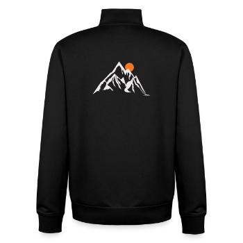 The sunny Summit - Unisex Organic Zip Sweatshirt by Stanley/Stella - black - Back - AI Model Male 185 light (185cm)