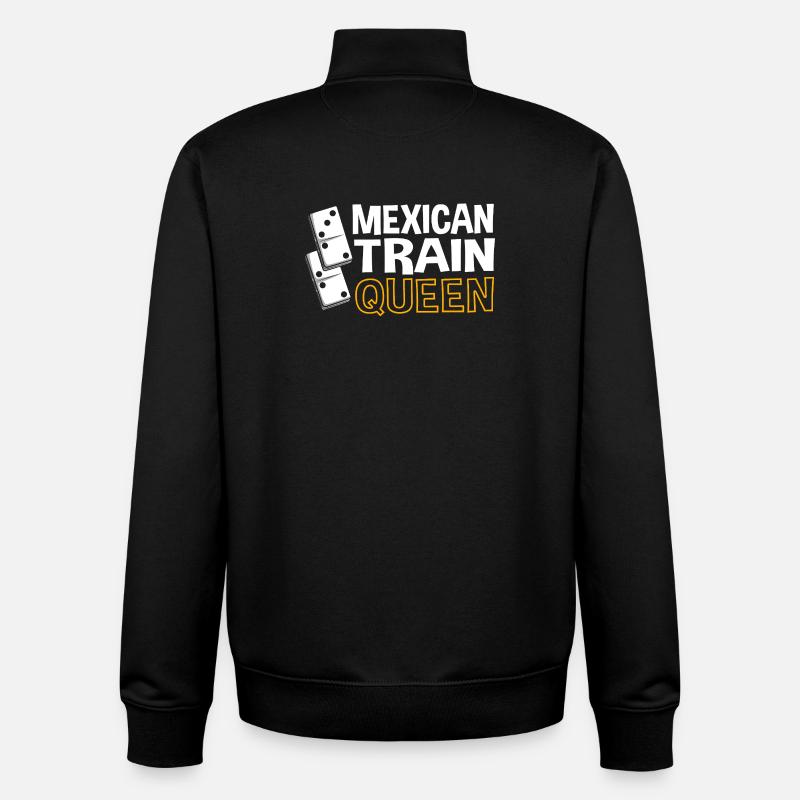 Mexican Train Domino - Unisex Organic Zip Sweatshirt von Stanley/Stella - Schwarz