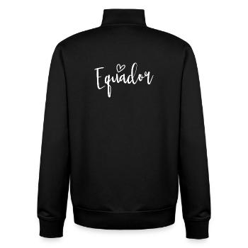 Ecuador Heart Women's Love Ecuador - Unisex Organic Zip Sweatshirt by Stanley/Stella - black - Back - AI Model Male 185 light (185cm)