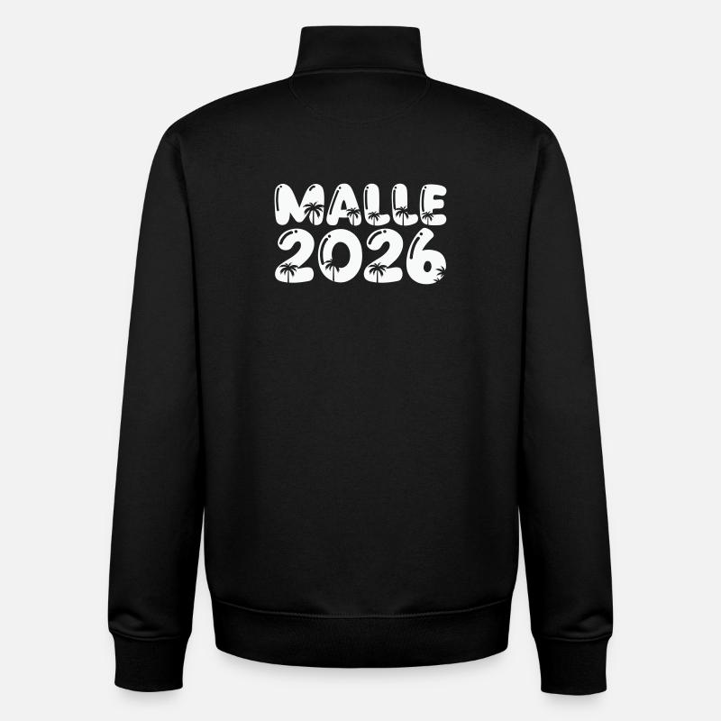 Malle 2026 - Sweat zippé unisexe en coton bio Stanley/Stella - noir