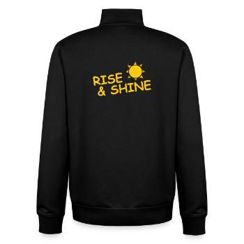 RISE AND SHINE - Unisex Organic Zip Sweatshirt von Stanley/Stella - Schwarz - Hinten - AI Model Male 185 light (185cm)
