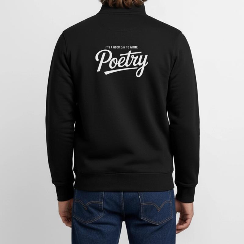 Midnight Verse Script Tee Sweat zippé unisexe en coton bio Stanley/Stella