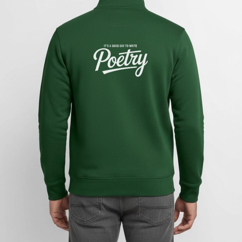 Midnight Verse Script Tee Sweat zippé unisexe en coton bio Stanley/Stella
