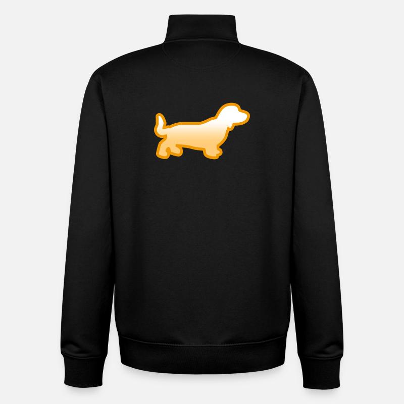Teckel - Sweat zippé unisexe en coton bio Stanley/Stella - noir