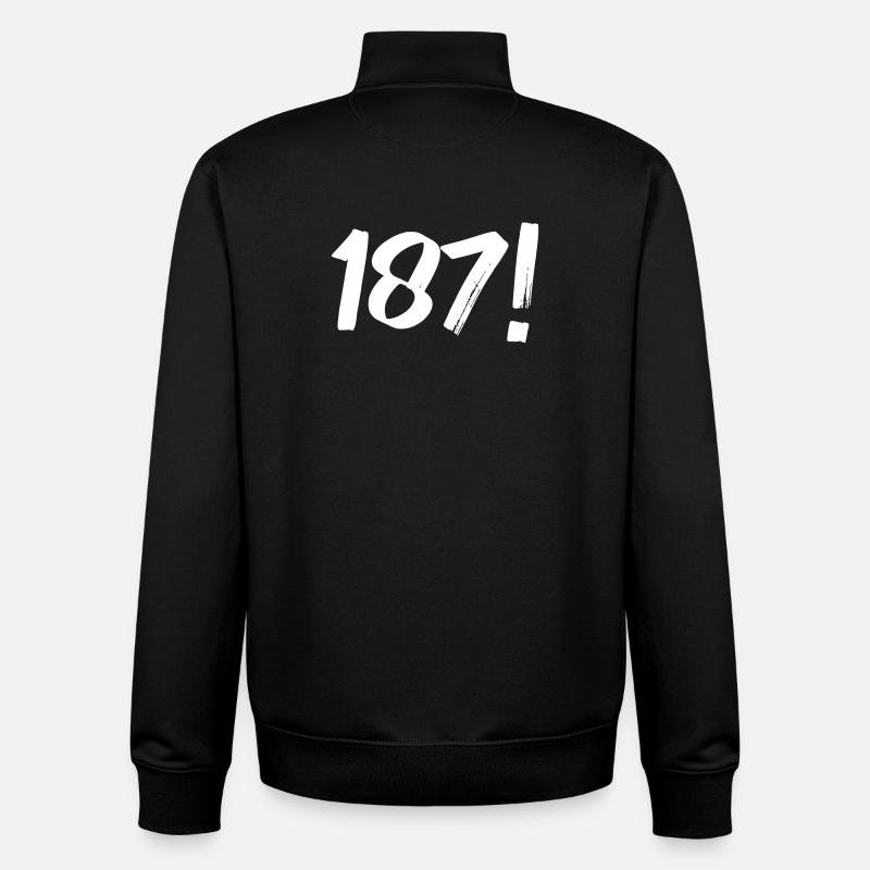 Numbers One Eight Seven - Unisex Organic Zip Sweatshirt by Stanley/Stella - black