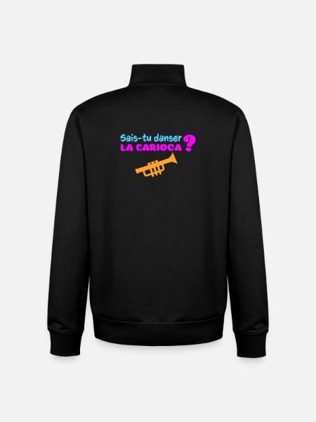 carioca - Sweat zippé unisexe en coton bio Stanley/Stella - noir