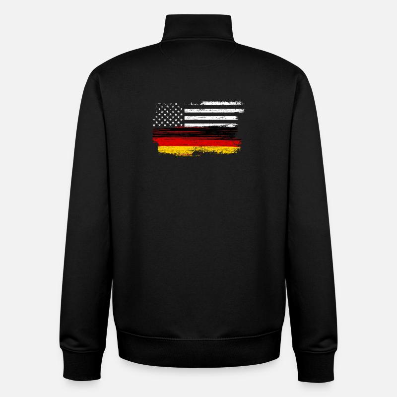 Grunge Flagge Pinselstrich - Unisex Organic Zip Sweatshirt von Stanley/Stella - Schwarz