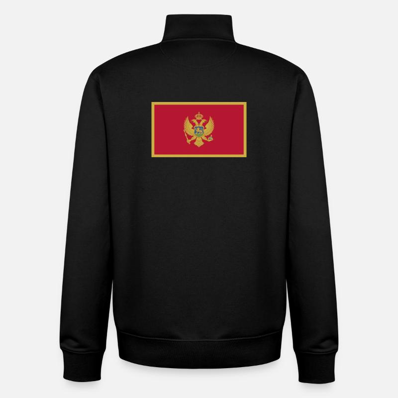 Montenegro Flagge - Unisex Organic Zip Sweatshirt von Stanley/Stella - Schwarz