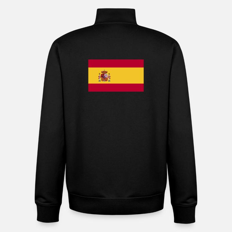 Drapeau de l’Espagne - Sweat zippé unisexe en coton bio Stanley/Stella - noir
