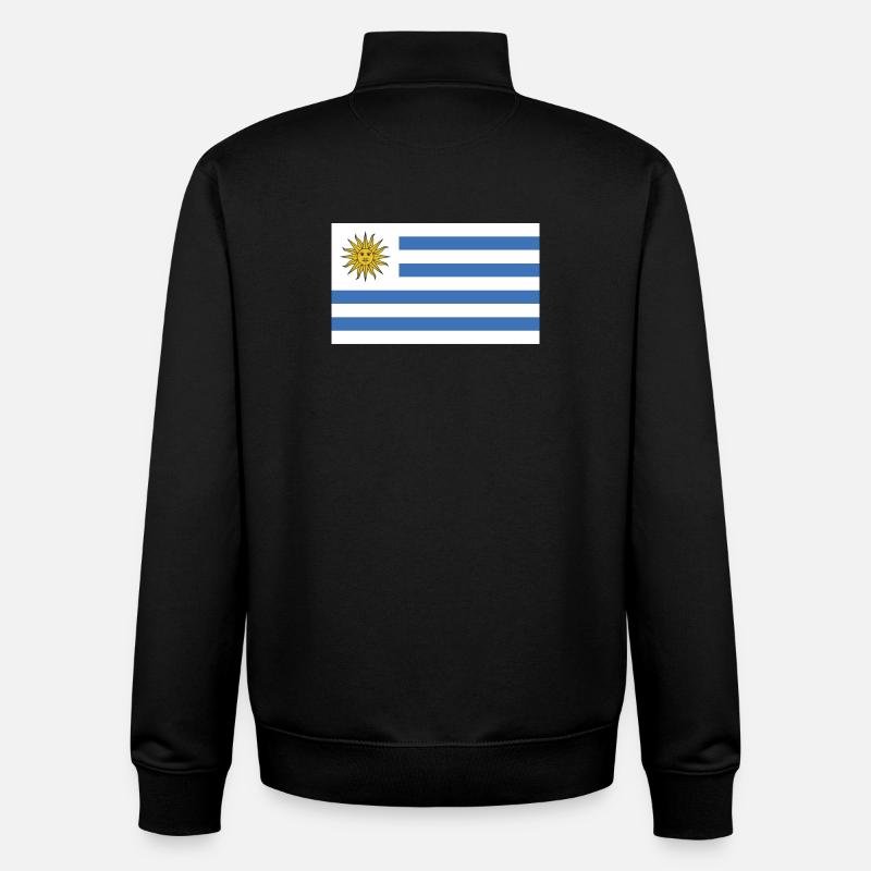 Uruguay Flagge - Unisex Organic Zip Sweatshirt von Stanley/Stella - Schwarz