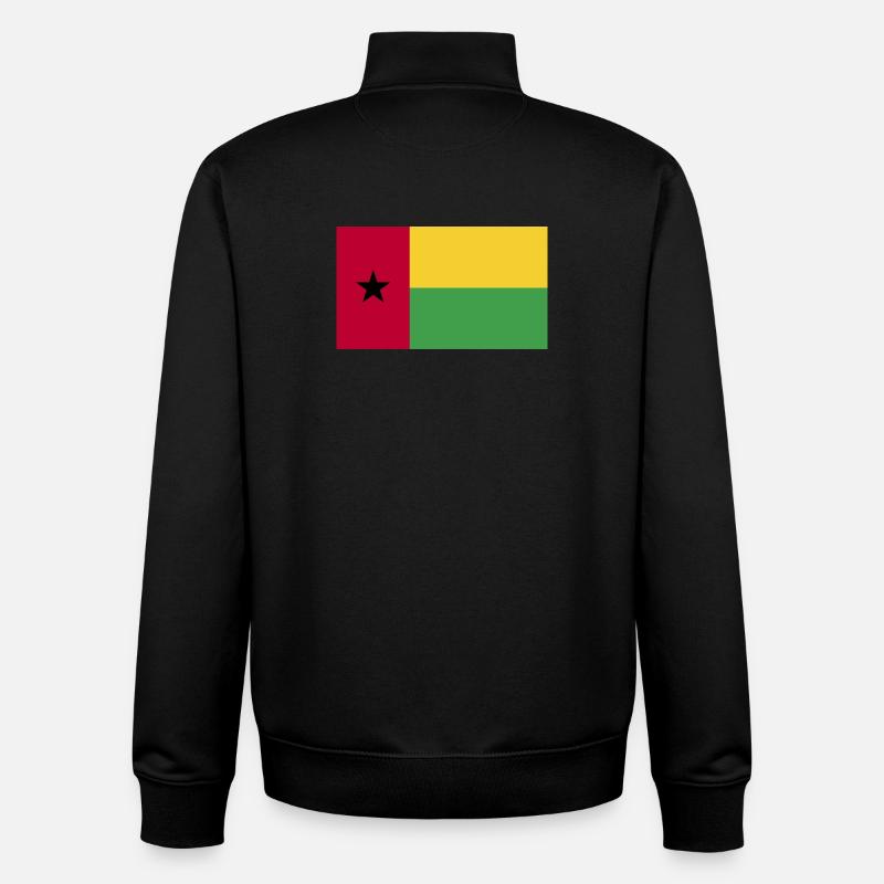 Drapeau national de la Guinée-Bissau - Sweat zippé unisexe en coton bio Stanley/Stella - noir