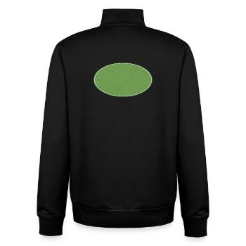 Ovaler Background schmutzig grün - Unisex Organic Zip Sweatshirt von Stanley/Stella - Schwarz - Hinten - AI Model Male 185 light (185cm)