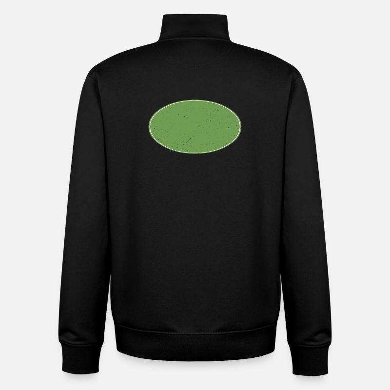 Ovaler Background schmutzig grün - Unisex Organic Zip Sweatshirt von Stanley/Stella - Schwarz