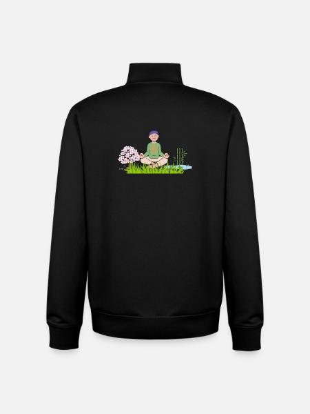 guerrier - Sweat zippé unisexe en coton bio Stanley/Stella - noir