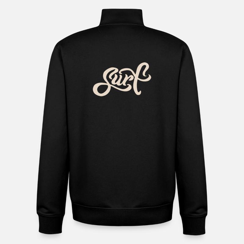 Surf Lettering - Unisex Organic Zip Sweatshirt von Stanley/Stella - Schwarz