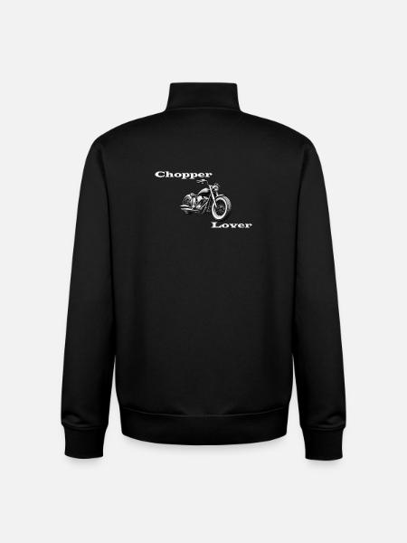 Chopper Lover white - Unisex Organic Zip Sweatshirt by Stanley/Stella - black