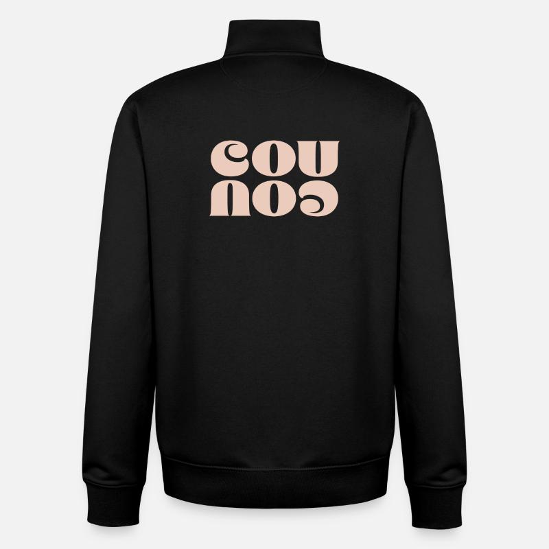 COU COU - Sweat zippé unisexe en coton bio Stanley/Stella - noir