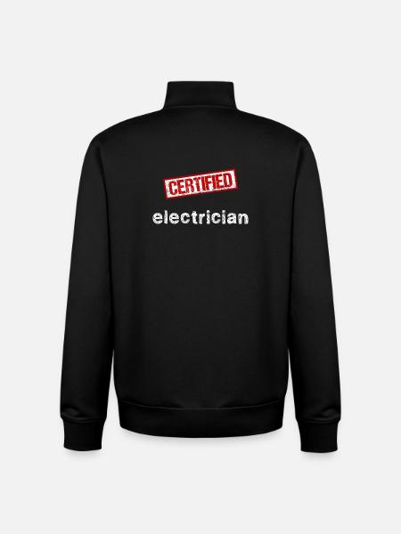 Electrician - Unisex Organic Zip Sweatshirt by Stanley/Stella - black
