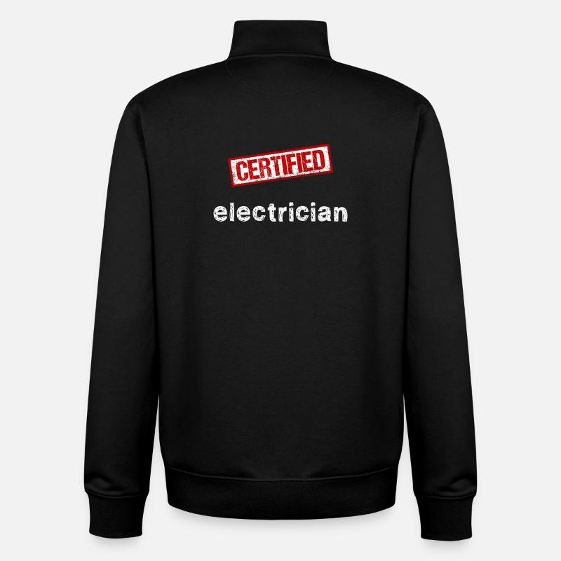 Electrician - Unisex Organic Zip Sweatshirt by Stanley/Stella - black
