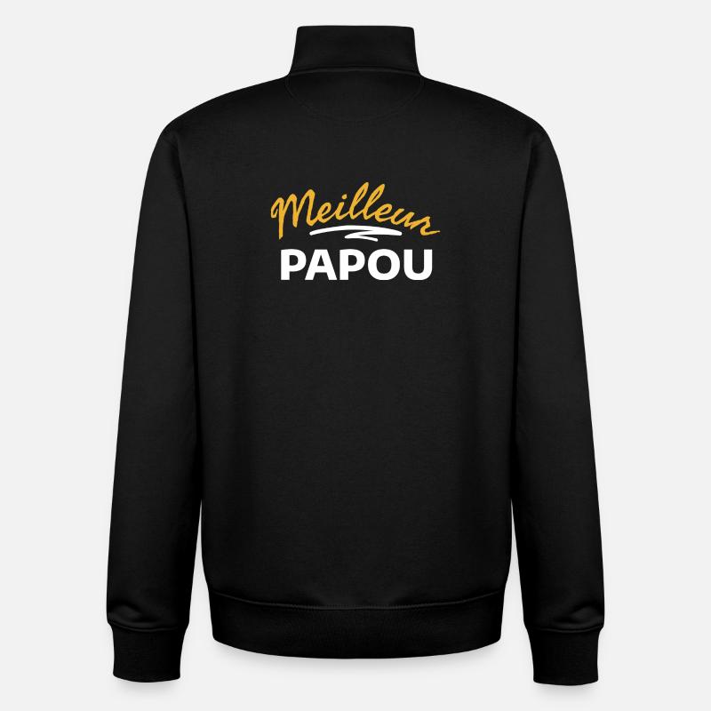 Design Graphique Nature Éclatante - Sweat zippé unisexe en coton bio Stanley/Stella - noir