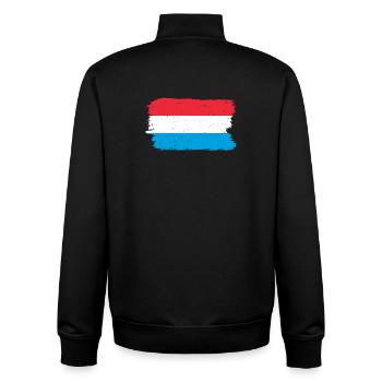 Brushstroke Dutch Flag - Unisex Organic Zip Sweatshirt by Stanley/Stella - black - Back - AI Model Male 185 light (185cm)