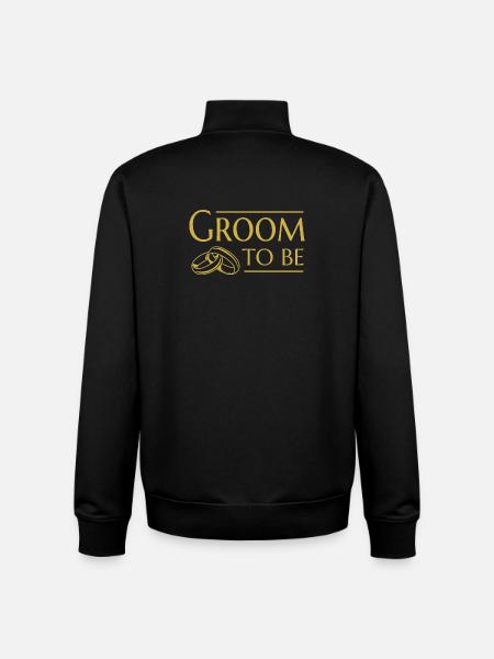 Groom Wedding Fiancé - Unisex Organic Zip Sweatshirt by Stanley/Stella - black