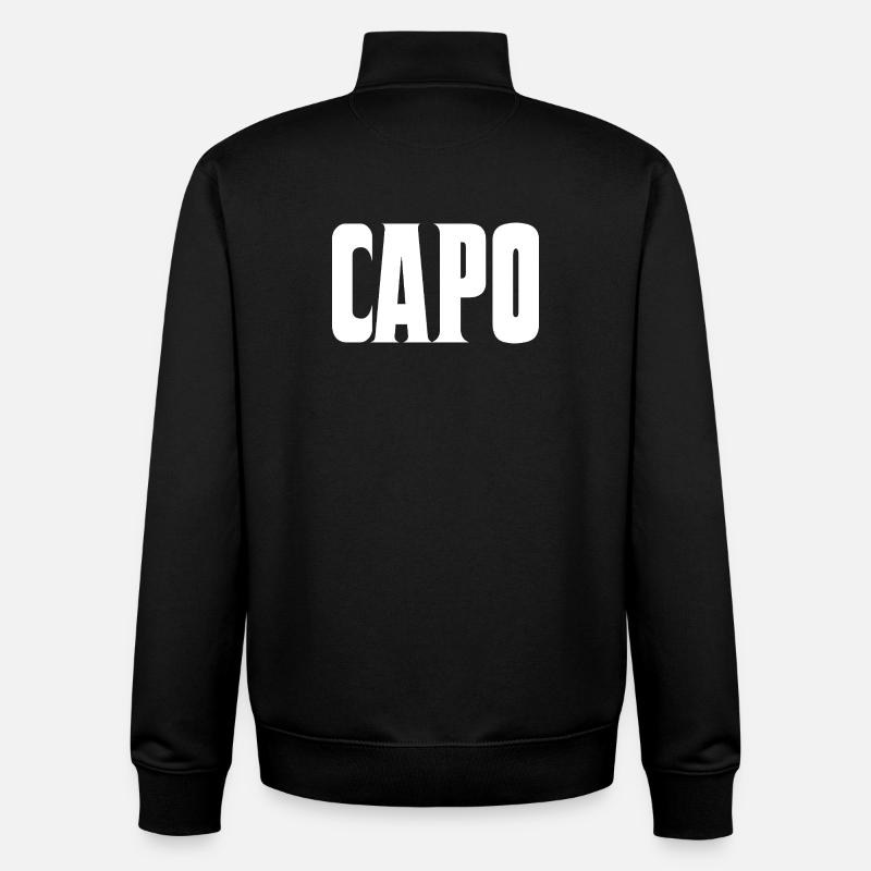 Capo - Sweat zippé unisexe en coton bio Stanley/Stella - noir