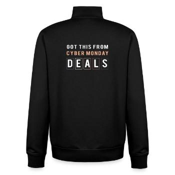 Cyber Monday Kaufrausch - Unisex Organic Zip Sweatshirt von Stanley/Stella - Schwarz - Hinten - AI Model Male 185 light (185cm)