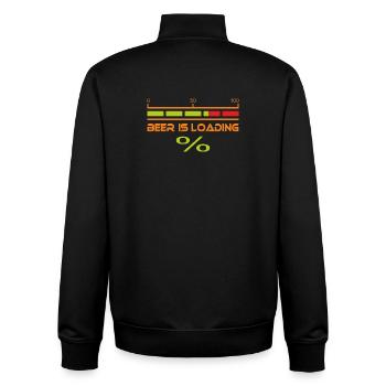 Beer_is_loading - Unisex Organic Zip Sweatshirt von Stanley/Stella - Schwarz - Hinten - AI Model Male 185 light (185cm)