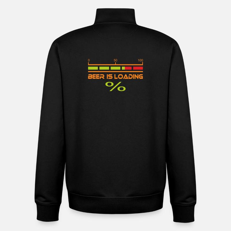 Beer_is_loading - Unisex Organic Zip Sweatshirt by Stanley/Stella - black