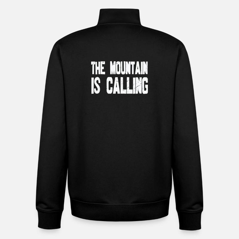 The Mountain is calling - Unisex Organic Zip Sweatshirt by Stanley/Stella - black
